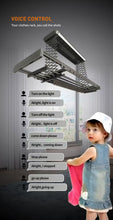 Load image into Gallery viewer, CAPTAIN D8 Pro automated laundry rack with voice control, hands-free operation to lift, lower and control light easily