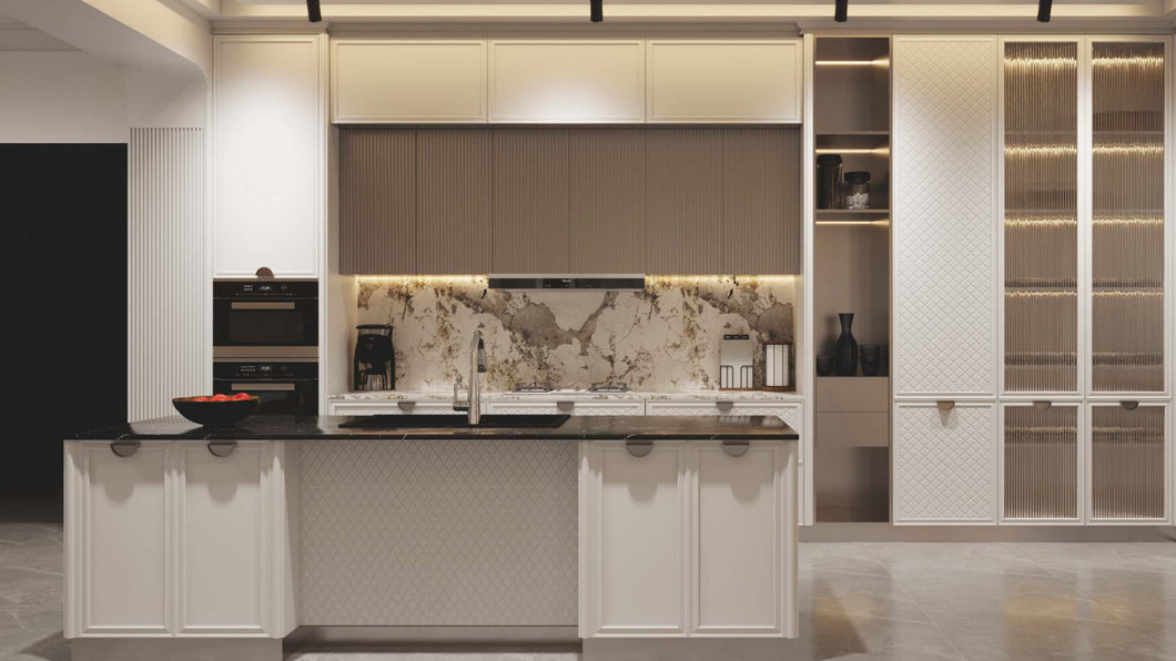 Kitchen Cabinet with Stoving Varnish Door