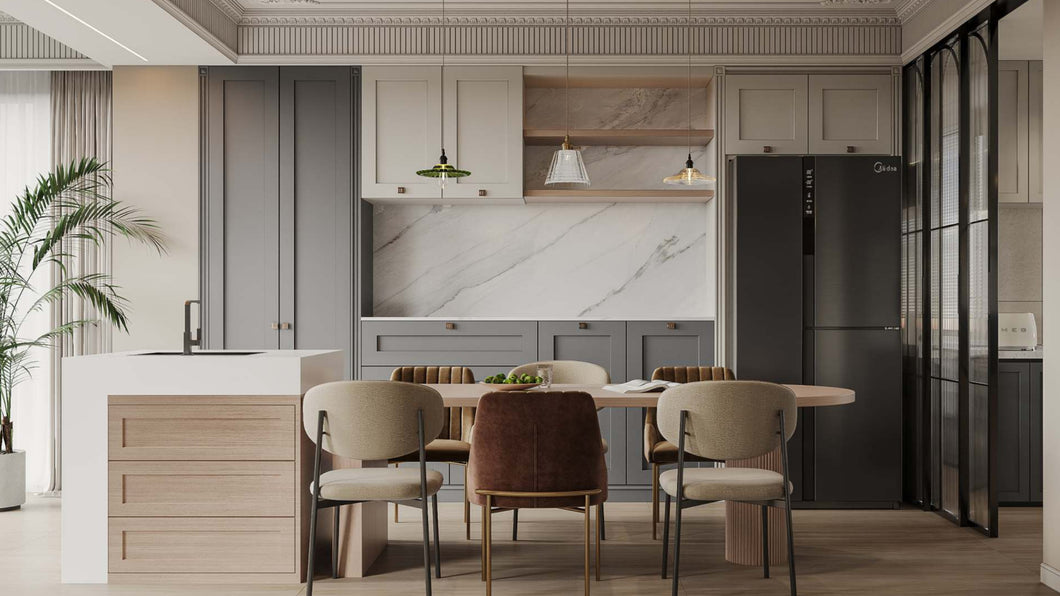 Kitchen Cabinet with Thermoforming Door