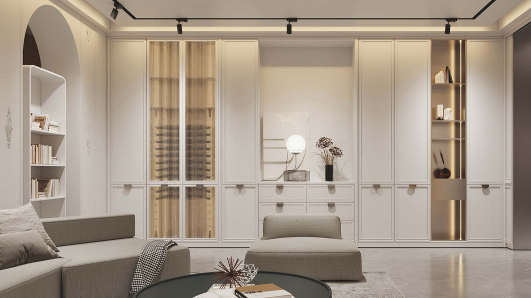 Wardrobe with Stoving Varnish Door