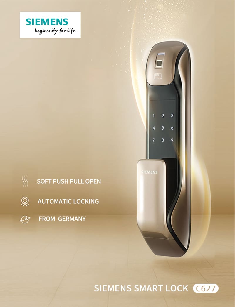 SIEMENS digital lock C627, PUSH PULL smart door lock