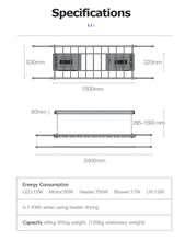 Load image into Gallery viewer, CAPTAIN automated laundry system D9-150 specifications
