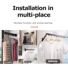 Load image into Gallery viewer, CAPTAIN three folding wall mounted retractable laundry system multi-place installation
