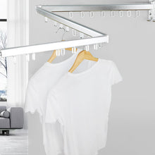 Load image into Gallery viewer, CAPTAIN three folding wall mounted retractable laundry system silver color
