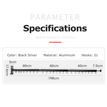 Load image into Gallery viewer, CAPTAIN three folding wall mounted retractable laundry system specifications
